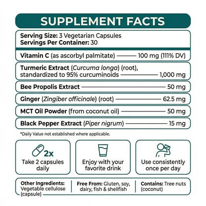 Turmeric Curcumin Capsules (1,000mg)
