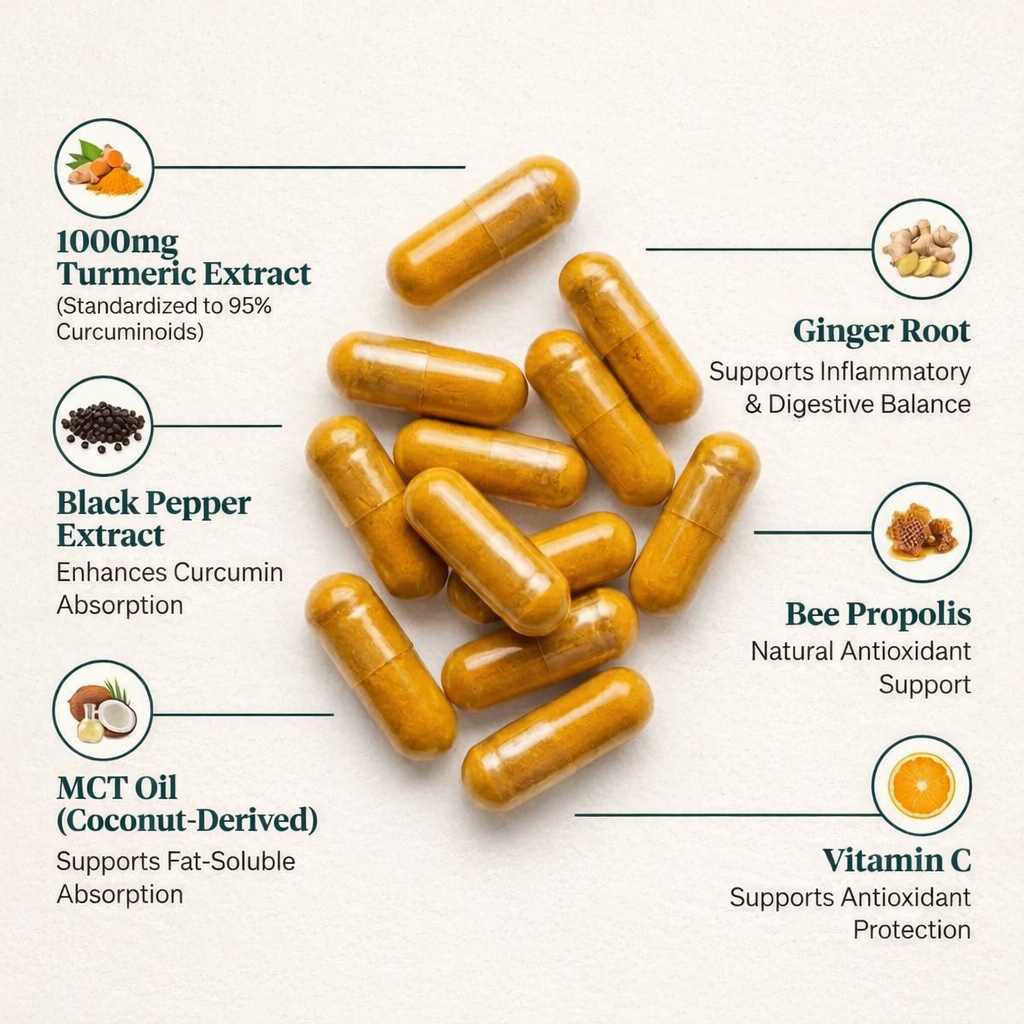 Turmeric Curcumin Capsules (1,000mg)